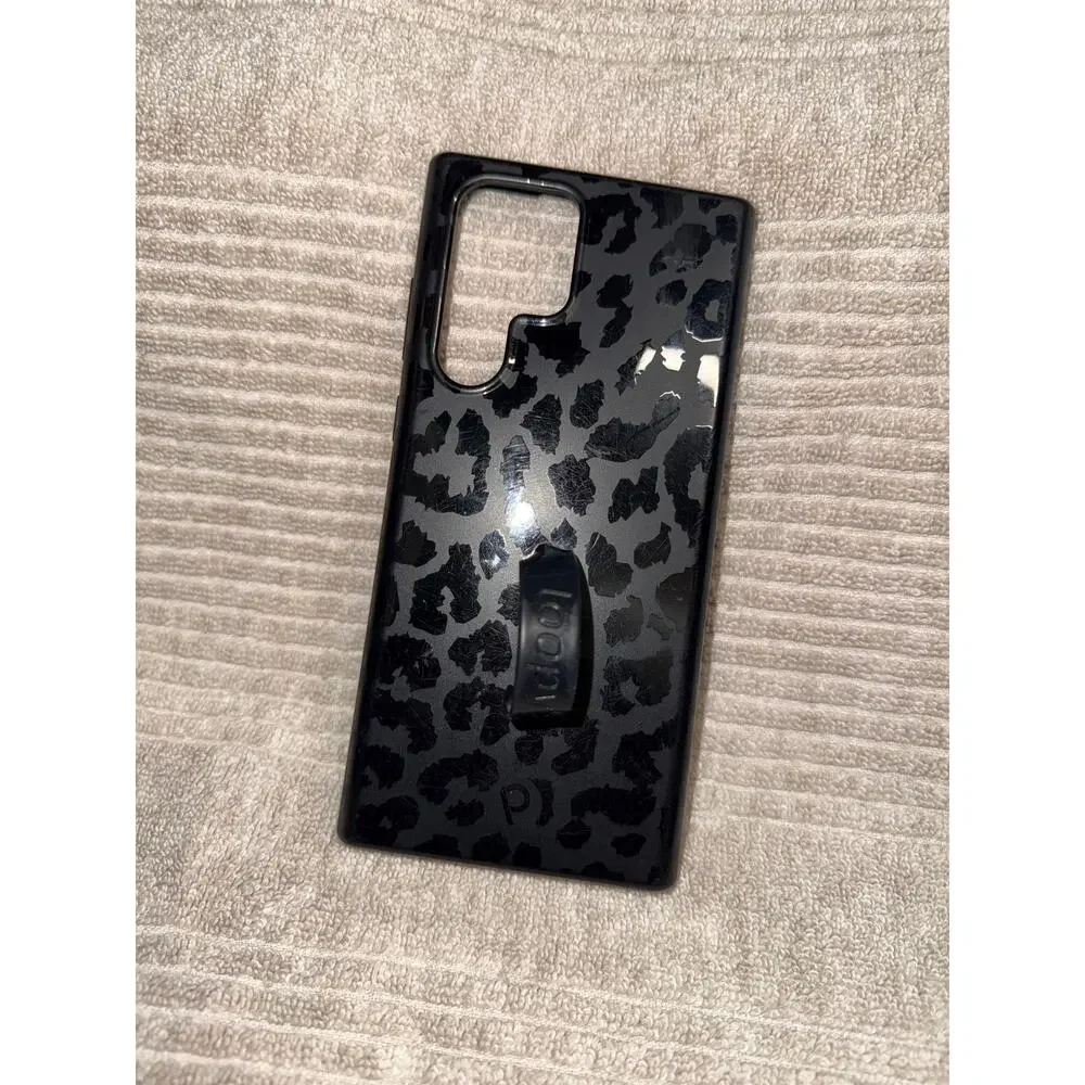 Loopy Phone case S22 Ultra Bundle of 3 Black cheetah Black & Tan